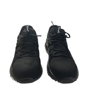Tinefiy Black steel toe shoes. Size 10.